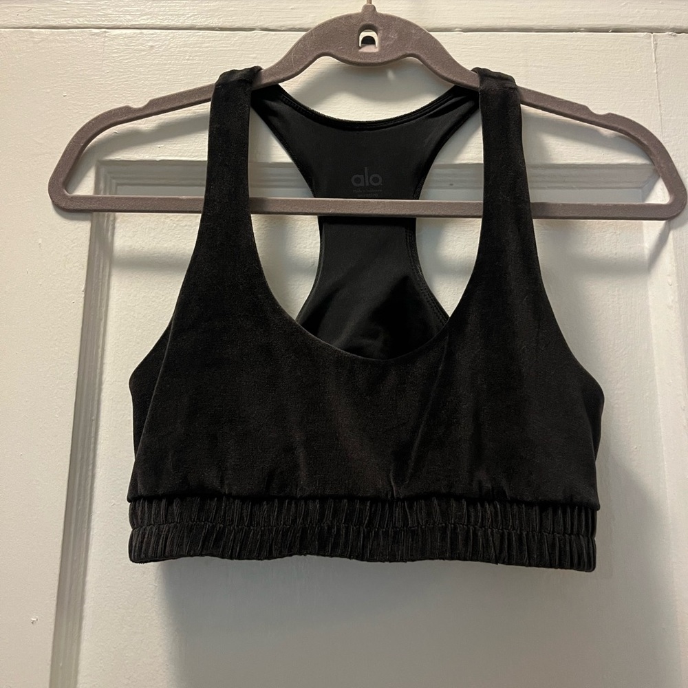 Alo Yoga Accolade Scoop Neck Sweatshirt Bra - Picture 3 of 5